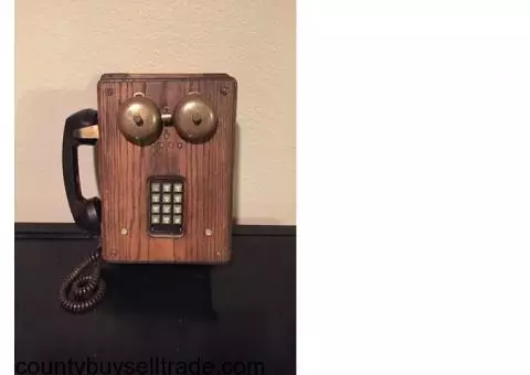 One of a kind vintage phone turned cabinet/key hanger