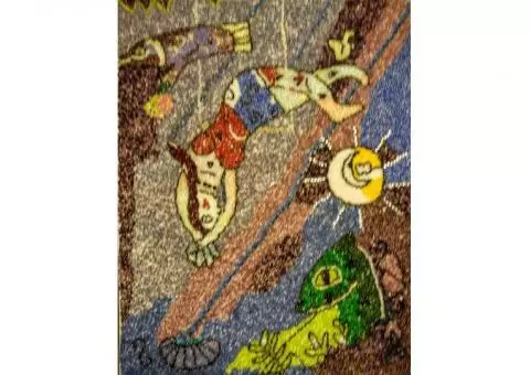 Mermaid Bead Art on 11x14 canvas