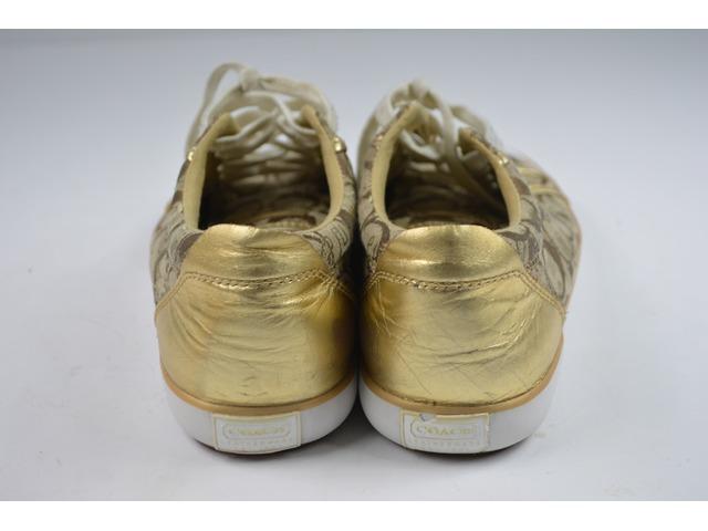 coach gold tennis shoes